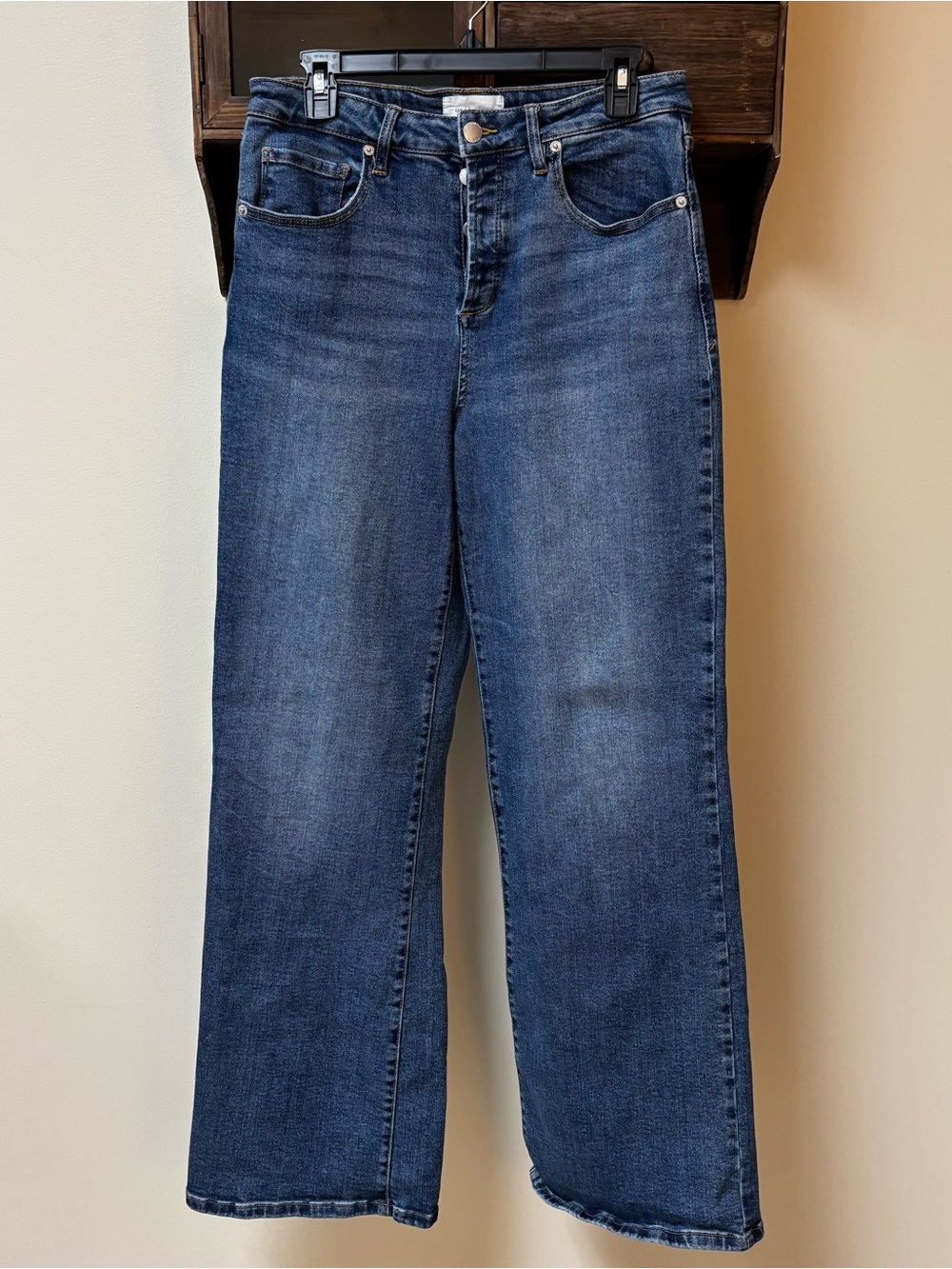 Dear John Jeans Wide Leg Button Fly High Waist Stretch Sz 30